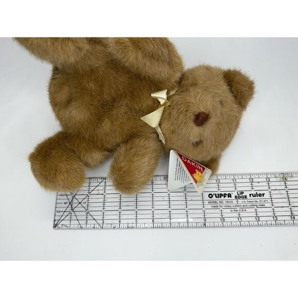 Vintage 1990 Dakin Muffin Bear 11" Model #89-1240 Plush Brown With Bow And Tag - Picture 11 of 13